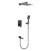 Душевая система Frap F71802-6 цвет Черный матовый