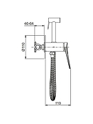Гигиенический душ со смесителем Gappo G7210-6 цвет Черный матовый-7