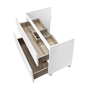 Тумба с раковиной Azario Мила 80Н CS00089989 цвет Белый матовый-3