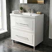 Тумба с раковиной Azario Беллони 80/2Н CS00098085 цвет Белый матовый-7