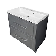 Тумба с раковиной Azario Беллони 80/2Н CS00098086 цвет Графит