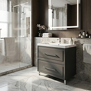 Тумба с раковиной Azario Беллони 80/2Н CS00098086 цвет Графит-6