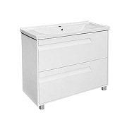 Тумба с раковиной Azario Элегия 100/2H CS00106427 цвет Белый матовый