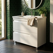 Тумба с раковиной Azario Элегия 100/2H CS00106427 цвет Белый матовый-3