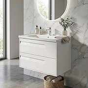 Тумба с раковиной Azario Элегия 90 CS00106444 подвесная цвет Белый матовый-4