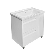 Тумба с раковиной Azario Элегия 80/2 CS00106446 цвет Белый матовый