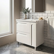 Тумба с раковиной Azario Элегия 80/2 CS00106446 цвет Белый матовый-3