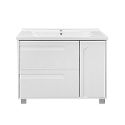 Тумба с раковиной Azario Элегия 100 CS00106448 цвет Белый матовый-1