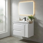 Тумба с раковиной Azario Элегия 80 CS00106449 подвесная цвет Белый матовый-4
