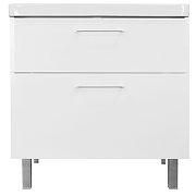 Тумба с раковиной Azario Ника 80Н CS00106950 цвет Белый глянцевый