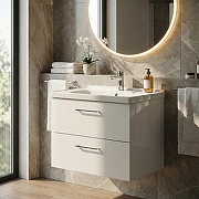 Тумба с раковиной Azario Ника 60 CS00106458 подвесная цвет Белый глянцевый-7