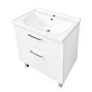 Тумба с раковиной Azario Ника 70 Н CS00106461 цвет Белый глянцевый-1