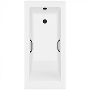 Ванна из искусственного камня Delice Diapason 155х70 DLR330067RB-M цвет Белый матовый с черными ручками-9