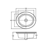 Раковина встраиваемая сверху Jacob Delafon (Kohler) Harken 53 21780T-0 цвет Белый-6