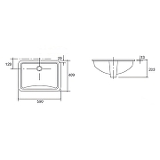 Раковина встраиваемая снизу Jacob Delafon (Kohler) Ladena 60 2215T-M-0 цвет Белый-3