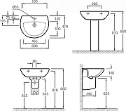 Раковина подвесная Jacob Delafon Patio 60 E4159-00 цвет Белый-5