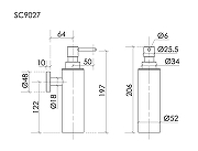 Дозатор для жидкого мыла Sancos База (Base) SC9027BB цвет Брашированная бронза-1