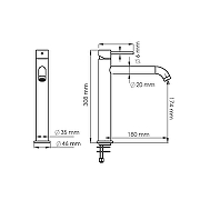 Смеситель для раковины WasserKRAFT Niers 3003H цвет Хром-2