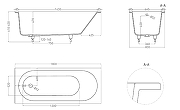 Ванна из искусственного камня Salini Орнелла 180x80 102312G цвет Белый глянцевый-5