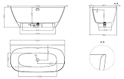 Ванна из искусственного камня Salini София 160x80 102527M цвет Белый матовый-5