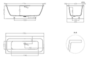 Ванна из искусственного камня Salini Орланда Аксис 180x80 103212G цвет Белый глянцевый-5