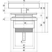 Донный клапан Salini D604 166302M цвет Белый матовый-2