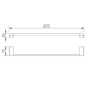 Полотенцедержатель AQUAme Tivoli AQM7303CR цвет Хром-1