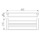 Полка для полотенец AQUAme Tivoli AQM7305MB цвет Черный матовый-5