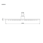 Верхний душ AQUAme AQM8609GM цвет Оружейный металл-1