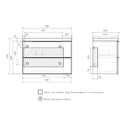 Тумба под раковину AQUAme S6 Solido 90 AQM900690TL подвесная цвет Орех-5