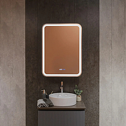 Зеркальный шкаф AQUAme 60 L AQM9204 с подсветкой цвет Антрацит