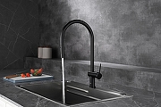 Смеситель для кухни AQUAme Cucina AQM9901MB цвет Черный матовый-9