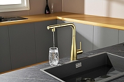 Смеситель для кухни AQUAme Cucina AQM9902BG цвет Шлифованное золото-6