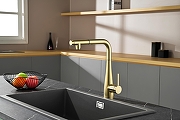 Смеситель для кухни AQUAme Cucina AQM9902BG цвет Шлифованное золото-12