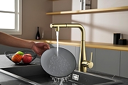 Смеситель для кухни AQUAme Cucina AQM9902BG цвет Шлифованное золото-16