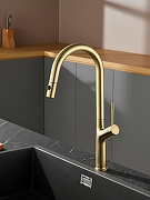 Смеситель для кухни AQUAme Cucina AQM9905BG цвет Шлифованное золото-1