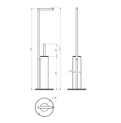 Напольная стойка Wonzon & Woghand WW-V4602-BRG цвет Розовое золото брашированное-4