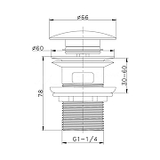 Донный клапан Maretti AC19P67660 цвет Оружейная сталь-1