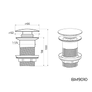 Донный клапан Knotlor BM9010WY цвет Белый-2