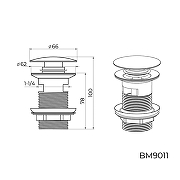 Донный клапан Knotlor BM9011WY цвет Белый-2