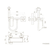 Гигиенический душ со смесителем Knotlor Mist FHS02S0C цвет Хром-2