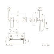 Гигиенический душ со смесителем Knotlor Mist FHS02S0RB цвет Бронза-2