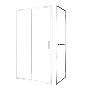Душевая стенка Black&White Stellar Wind SX720 90 720900 профиль Хром стекло прозрачное