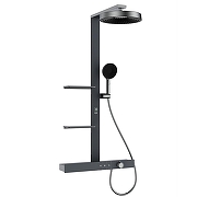 Душевая система Black&White Gravity GH-9005N-GM 9005NGM с термостатом цвет Оружейная сталь