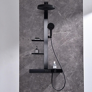 Душевая система Black&White Gravity GH-9005N-MB 9005NMB с термостатом цвет Черный матовый-3