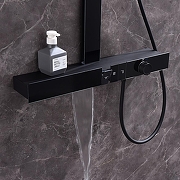 Душевая система Black&White Gravity GH-9005N-MB 9005NMB с термостатом цвет Черный матовый-7