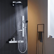 Душевая система Black&White Gravity GH-9025N-C 9025NC с термостатом цвет Хром-2
