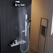 Душевая система Black&White Gravity GH-9025N-C 9025NC с термостатом цвет Хром-3