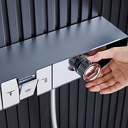 Душевая система Black&White Gravity GH-9025N-C 9025NC с термостатом цвет Хром-7