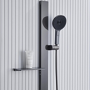 Душевая система Black&White Gravity GH-9025N-GM 9025NGM с термостатом цвет Оружейная сталь-5